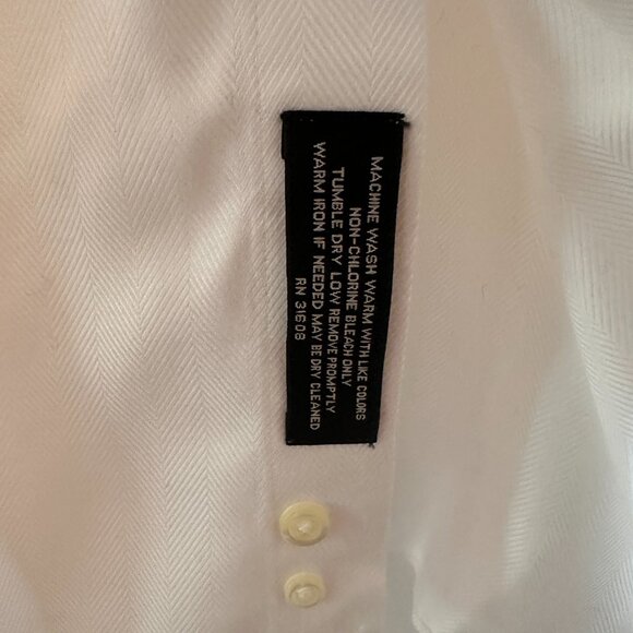 Jos. A. Bank Tailored Fit White Wedding Shirt | Herringbone | Size 15-33 | NWT - Picture 6 of 6